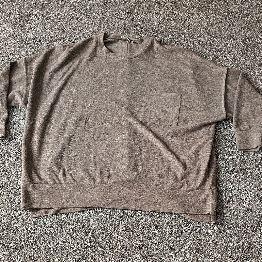 Women's crew neck sweater.